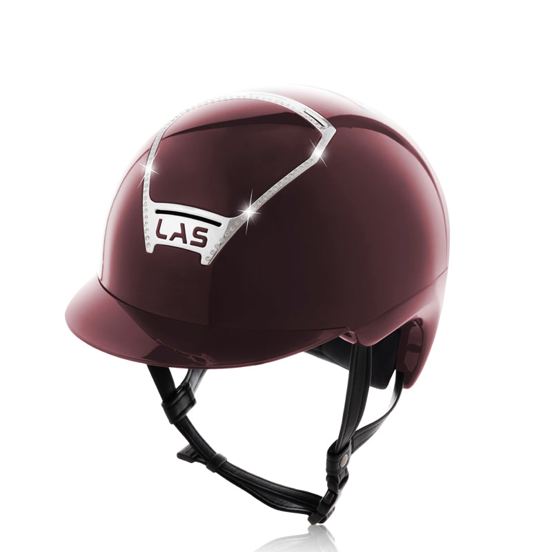 LAS Helmet Opera Metal Burgundy Crystal Front