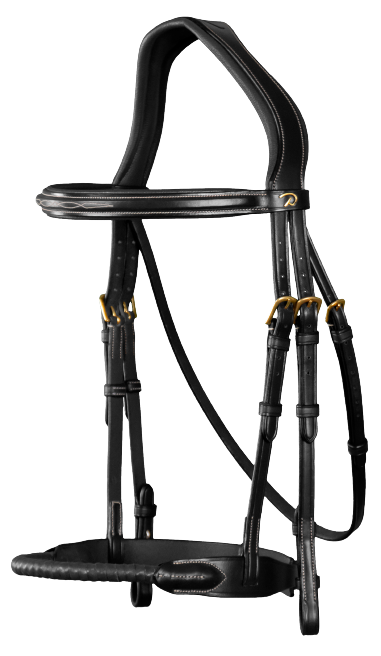 Dy'on Leather Covered Rope Noseband Bridle DYAAAI