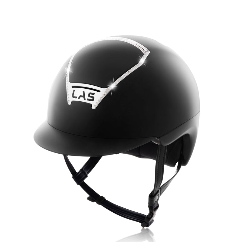 LAS Helmet Opera Metal Crystal Front & Back with Large Visor