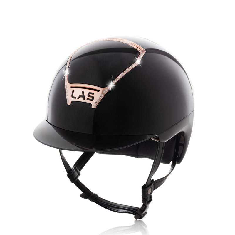 LAS Helmet Opera Metal Crystal Front & Back with Large Visor