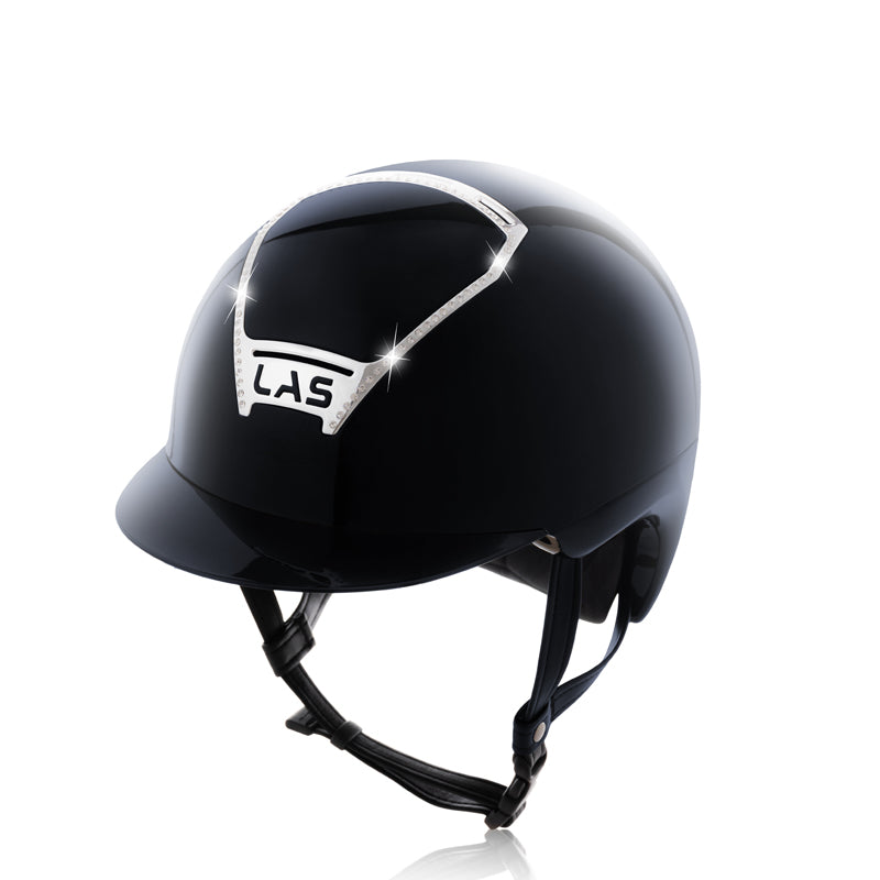 LAS Helmet Opera Metal Crystal Front & Back with Large Visor