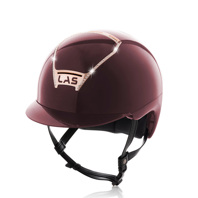 LAS Helmet Opera Metal Burgundy Crystal Front