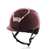 LAS Helmet Opera Metal Burgundy Crystal Front & Back