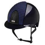 Riding Helmet Cromo 2.0 Polish & Black Textile Grid - Blue Milano by KEP