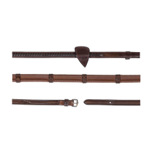 Dy'on New English 1/2'' Rubber reins with 7 leather loops and plaited finishing NE05W