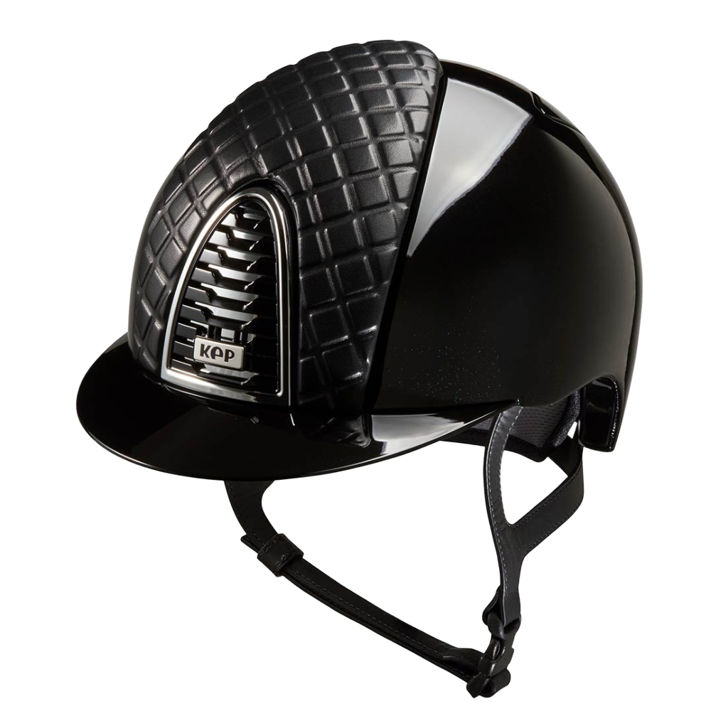 Riding Helmet Cromo 2.0 Polish - Black Milano Leather Front by KEP