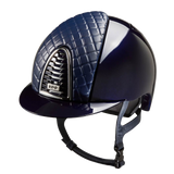 Riding Helmet Cromo 2.0 Polish - Blue Milano Leather Front by KEP