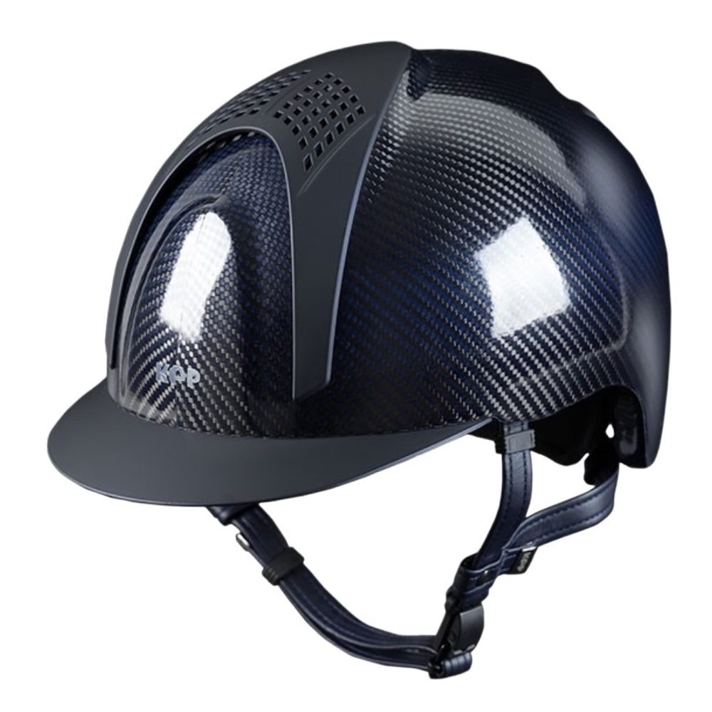 E-LIGHT Carbon Helmet - Shine Blue with 2 Matt Inserts by KEP