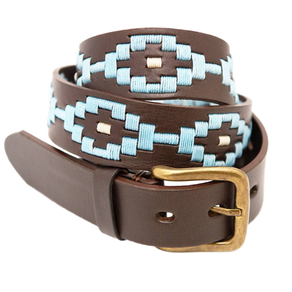 Pale Blue Dot Polo Belt by Pioneros