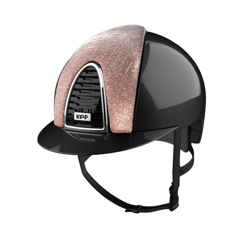 Riding Helmet Cromo 2.0 Shine Black - Pink Galassia Front by KEP