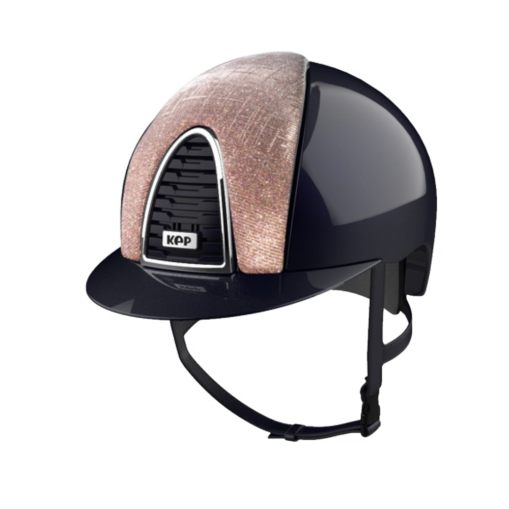 Riding Helmet Cromo 2.0 Shine Blue - Pink Galassia Front by KEP