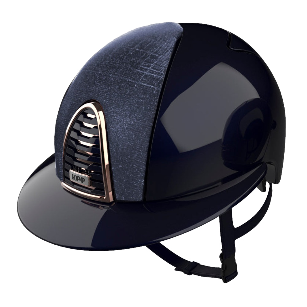 Riding Helmet Cromo 2.0 Polish Polo Navy - Galassia Dark Blue Front by KEP Italia