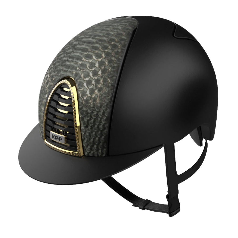 Riding Helmet Cromo 2.0 Gold Laminated Python by KEP