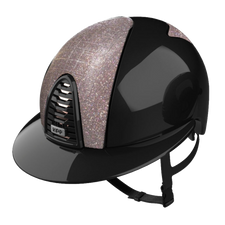 Riding Helmet Cromo 2.0 Polish Polo Black - Galassia Pink Front & Rear by KEP Italia