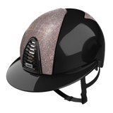 Riding Helmet Cromo 2.0 Polish Polo Black - Galassia Pink Front & Rear by KEP Italia