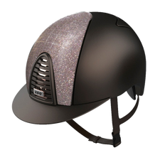 Riding Helmet Cromo 2.0 Textile Brown - Galassia Pink Front by KEP Italia