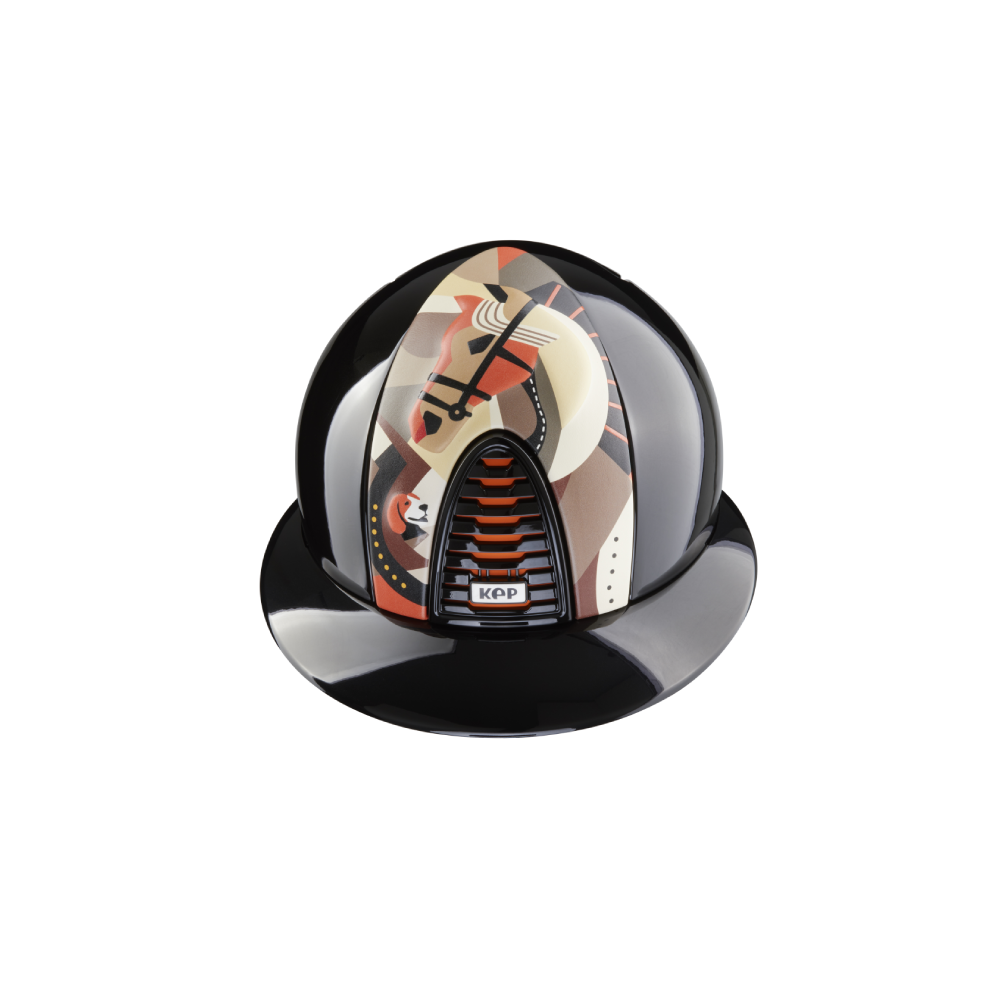 Riding Helmet Cromo 2.0 Polish Polo - Orange Pegasus by KEP