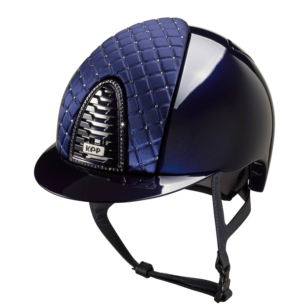 Riding Helmet Cromo 2.0 Polish - Blue Milano & Swarovski by KEP