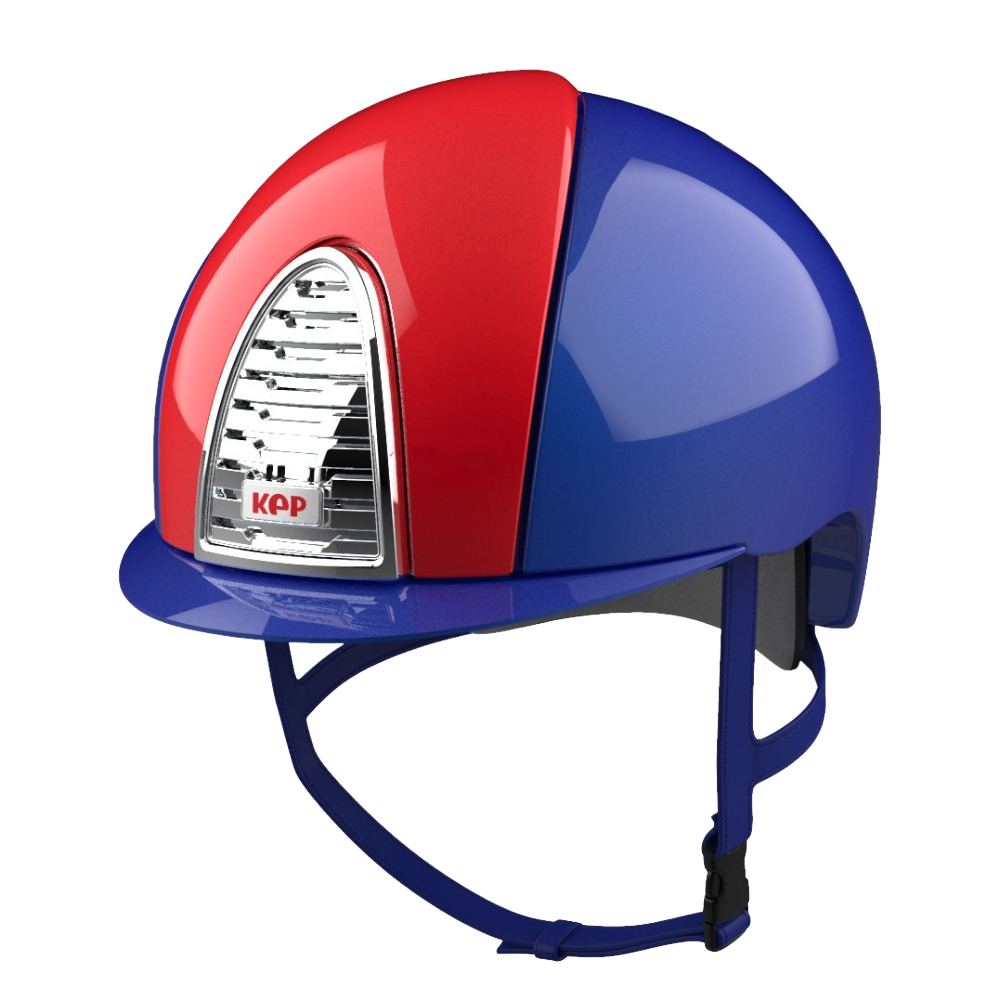 Riding Helmet Cromo 2.0 XC Polish Royal Blue & Red by KEP