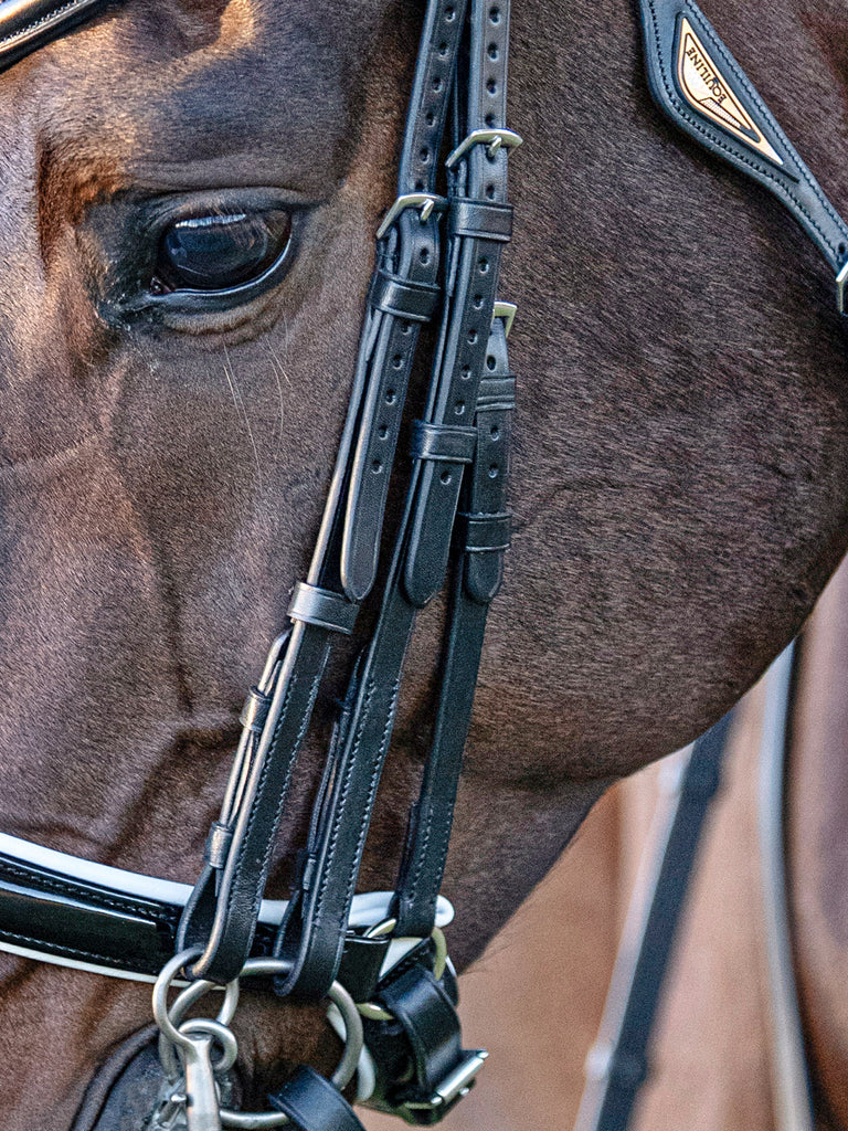 Flat Cheek Pieces Three Ties by Equiline