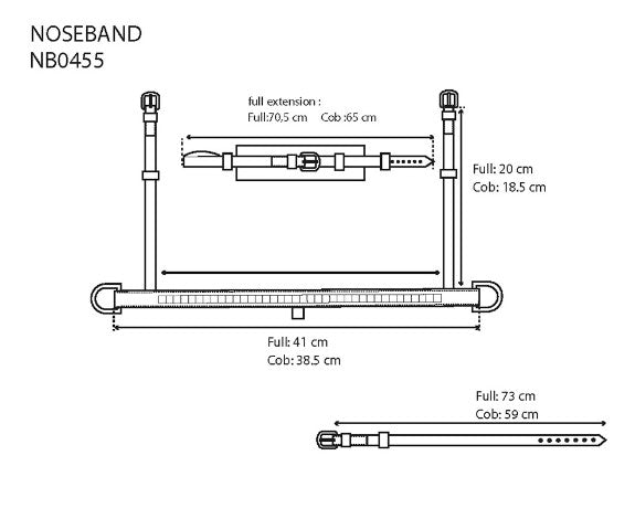 Crank Noseband with Gold Clincher by Equiline