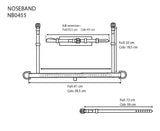 Crank Noseband with Gold Clincher by Equiline