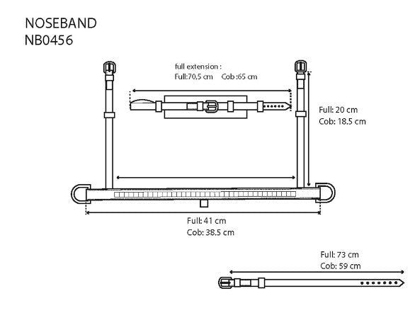 Crank Noseband with Silver Clincher by Equiline