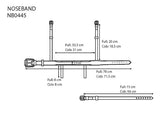 Double Noseband with Lateral Attachment for the Flash Strap by Equiline