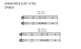 Flat Cheek Pieces Three Ties by Equiline