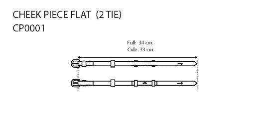 Flat Cheek Pieces Two Ties by Equiline