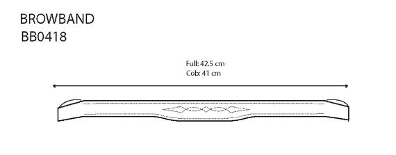 Flat Padded Browband with Stitches and Wider Part by Equiline