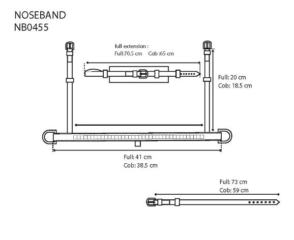 NOSEBAND WITH GOLD CLINCHER by Equiline (Clearance)