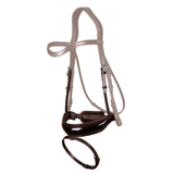 Dy'on New English Dressage Patent Large Crank Noseband with Flash NE04N/O