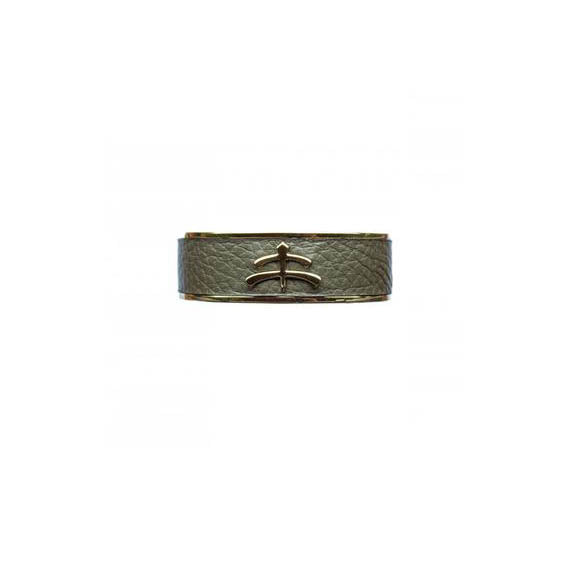 Leather and Brass Bangle by Makebe