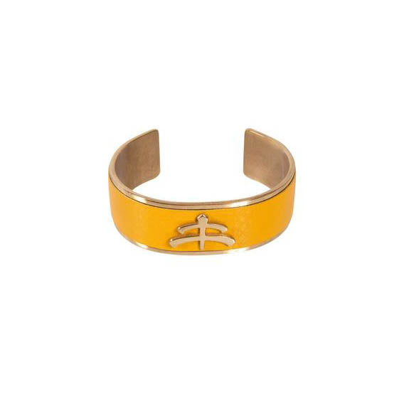 Leather and Brass Bangle by Makebe