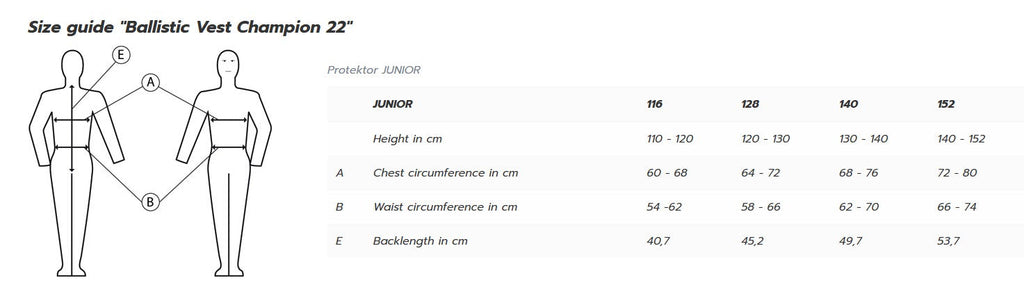 Junior Ballistic Safety Vest by Komperdell