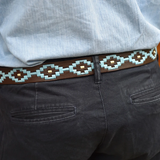 Pale Blue Dot Polo Belt by Pioneros